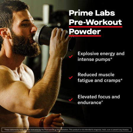 Athletic woman lifting a kettlebell — Prime Labs Pre Workout Powder delivers explosive energy, intense pumps and elevated focus